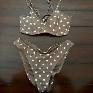 Boho polka dotted swimsuit